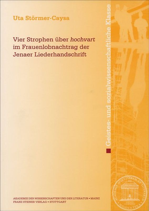 Vier Strophen über "hochvart" im Frauenlobnachtrag der Jenaer Liederhandschrift