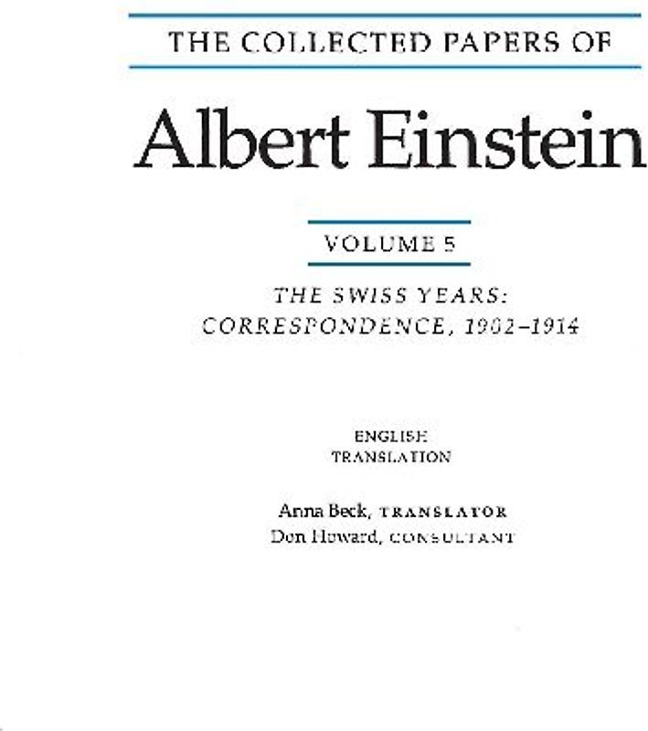 The Collected Papers of Albert Einstein, Volume 5 (English)