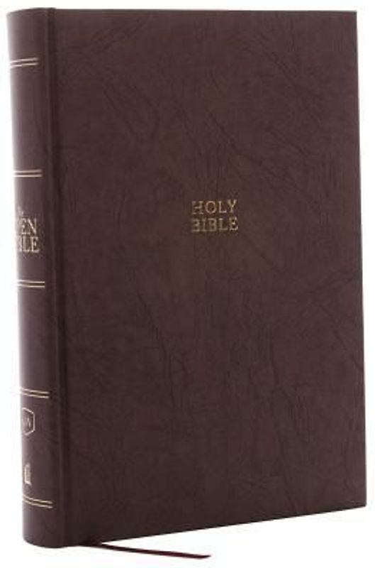 The KJV, Open Bible, Hardcover, Brown, Red Letter Edition, Comfort Print