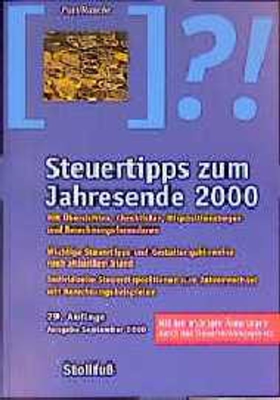 Steuertipps zum Jahresende 2000