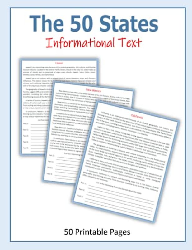 The 50 States - Informational Text