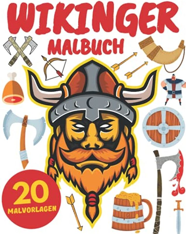 Wikinger Malbuch: für Kinder,Jungen und Mädchen : Entspannung und Stressabbau