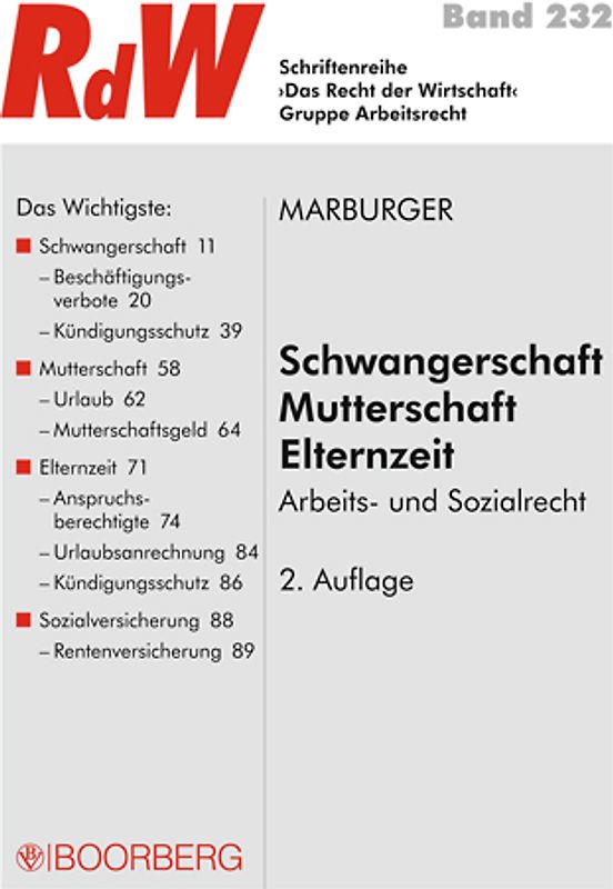 Schwangerschaft - Mutterschaft - Elternzeit