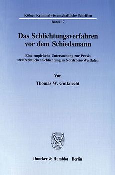 Das Schlichtungsverfahren vor dem Schiedsmann.