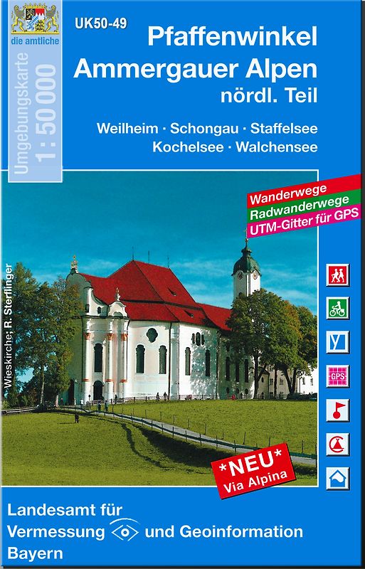 UK50-49 Pfaffenwinkel, Ammergauer Alpen, nördl. Teil