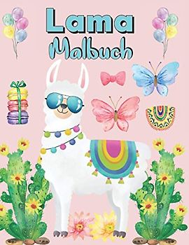 Lama Malbuch: 40 Motive zum Ausmalen für Erwachsene und kinder, Jungen und Mädchen. Anti-Stress Geschenke