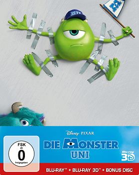 Die Monster Uni [Steelbook, 3D, inkl. 2D Version, 3 Discs] 3D Blu-ray Disc