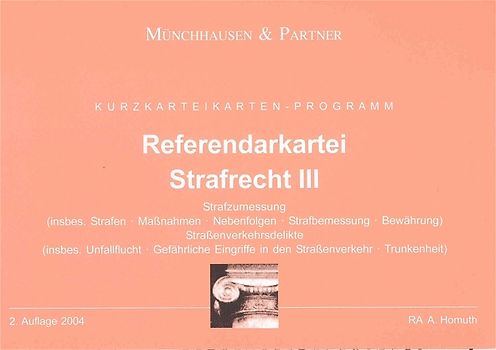 Referendarkartei Strafrecht III