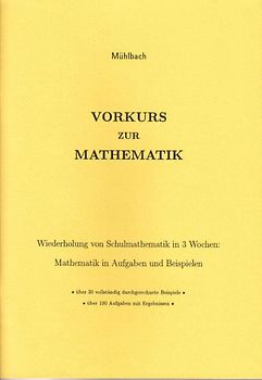 Vorkurs zur Mathematik. Für Wirtschaftswissenschaften