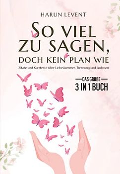 So viel zu sagen, doch kein Plan wie - Das große 3 in 1 Buch: Zitate und Kurztexte über Liebeskummer, Trennung und Loslassen
