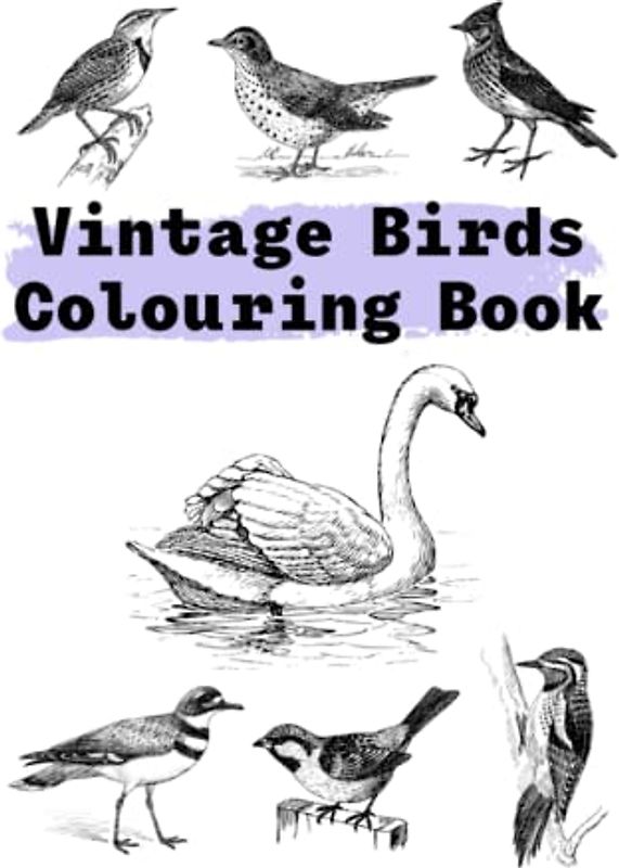 Vintage Birds Colouring Book for Adults