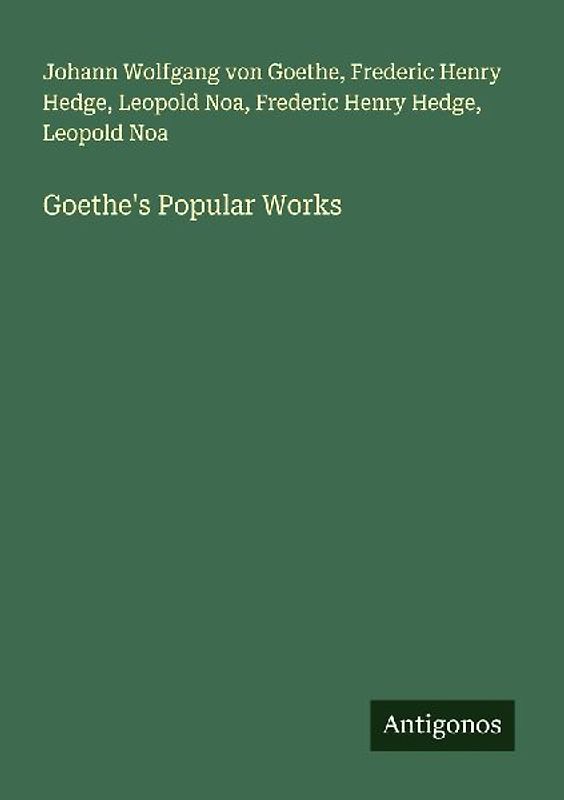 Goethe's Popular Works