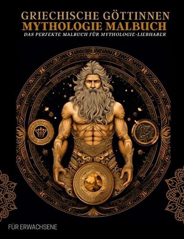 Griechische Göttinnen Malbuch für Erwachsene: Griechische Mythologie, Götter und Mystische Kreaturen-Muster, – Therapie und Meditation für Männer und Frauen