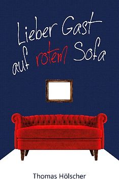 Lieber Gast auf rotem Sofa