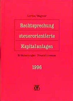Rechtsprechung steuerorientierte Kapitalanlagen 1996