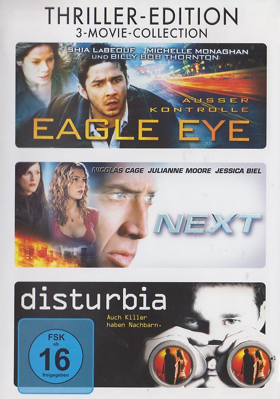 Thriller Edition - Eagle Eye / Next / Disturbia  [3 DVDs] DVD