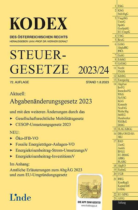 KODEX Steuergesetze 2023/24