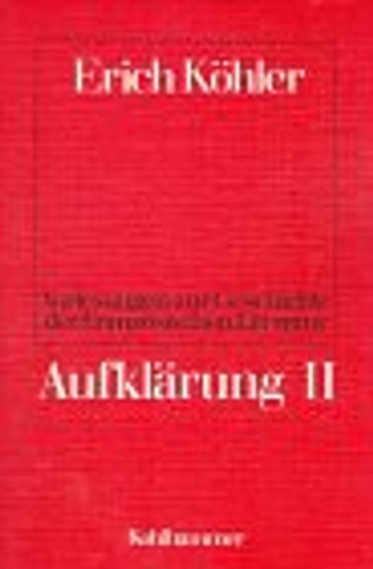 Vorlesungen zur Geschichte der französischen Literatur / Aufklärung II
