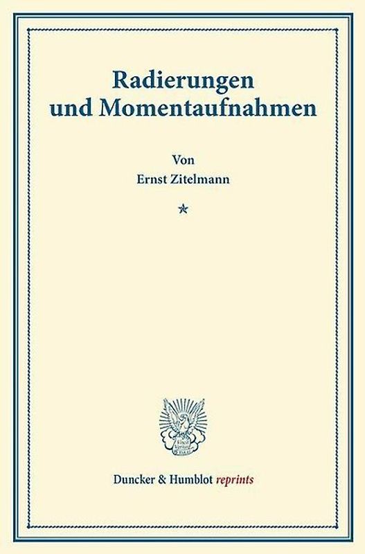 Radierungen und Momentaufnahmen.