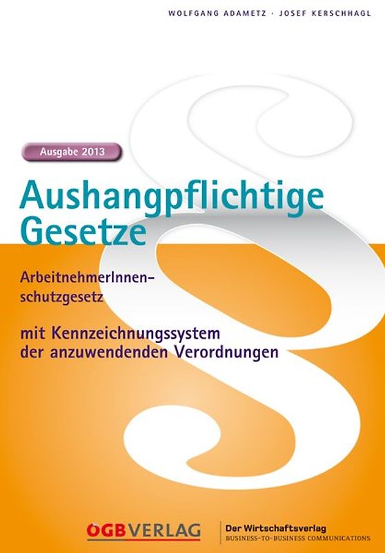 Aushangpflichtige Gesetze 2013