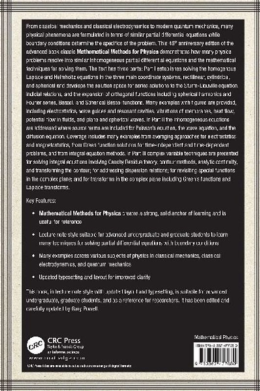 Mathematical Methods for Physics