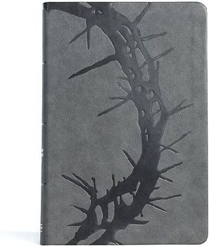 CSB Giant Print Reference Bible, Charcoal Leathertouch