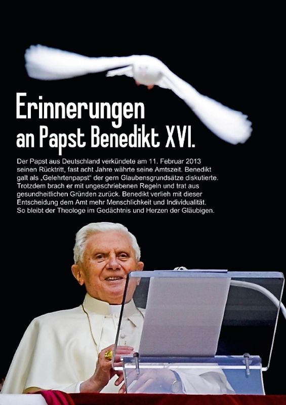 Erinnerungen an Papst Benedikt XVI. (Posterbuch DIN A4 hoch)