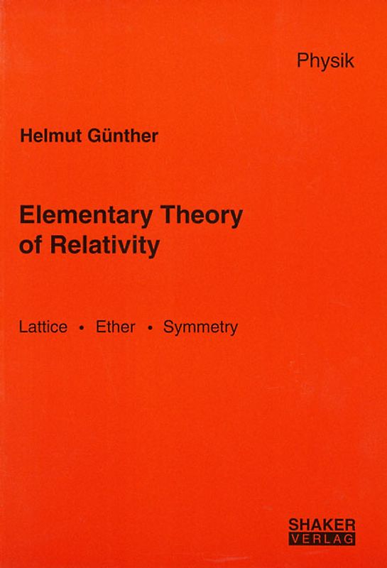 Elementary Theory of Relativity