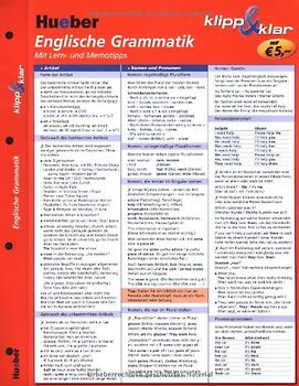 Englische Grammatik klipp & klar. Übersichtstabellen zum Nachschlagen