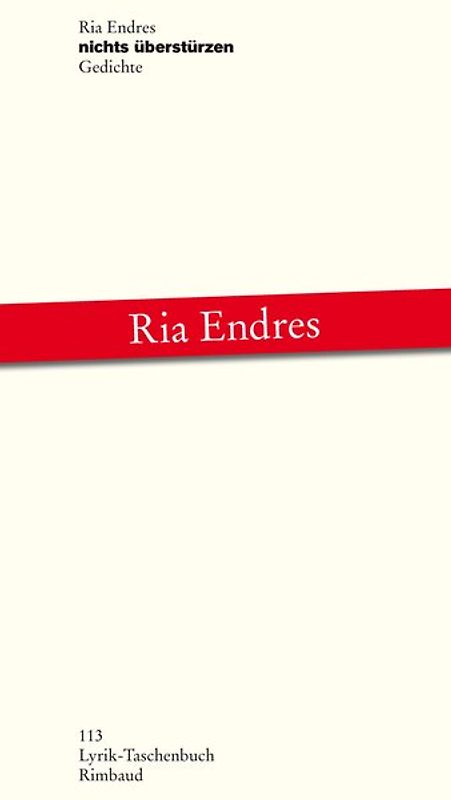 nichts überstürzen