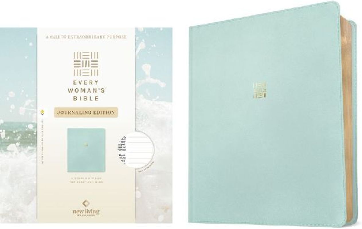 NLT Every Woman's Bible, Journaling Edition, Filament Enabled (Leatherlike, Seafoam Blue, Red Letter)