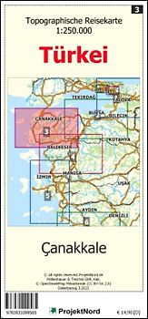 Canakkale - Topographische Reisekarte 1:250.000 Türkei (Blatt 3)