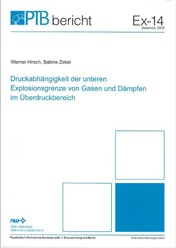 Druckabhängigkeit der unteren Explosionsgrenze von Gasen und Dämpfen im Überdruckbreich