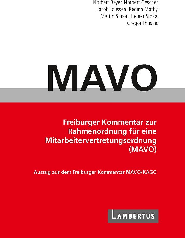 Handbuch MAVO-Kommentar