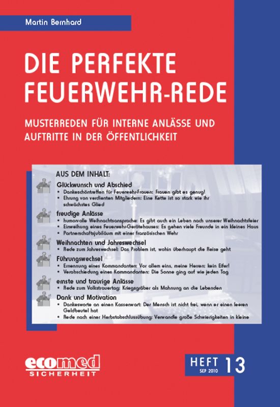 Die perfekte Feuerwehr-Rede Heft 13