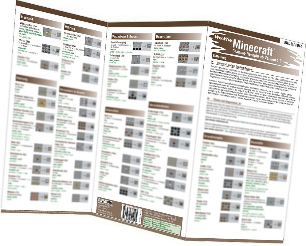 Die wichtigsten Minecraft Rezepte auf einen Blick!