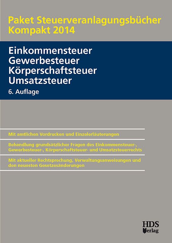 Paket Steuerveranlagungsbücher Kompakt 2014