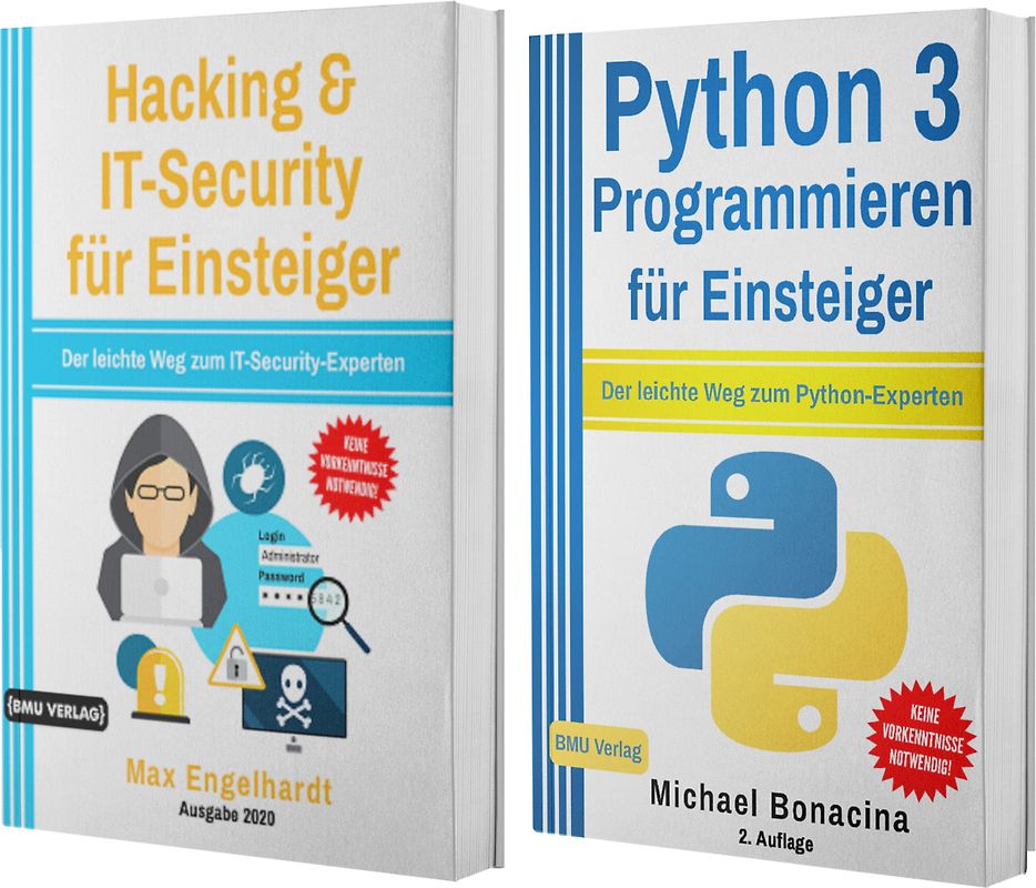 Hacking & IT-Security für Einsteiger + Python 3 Programmieren für Einsteiger (Taschenbuch)