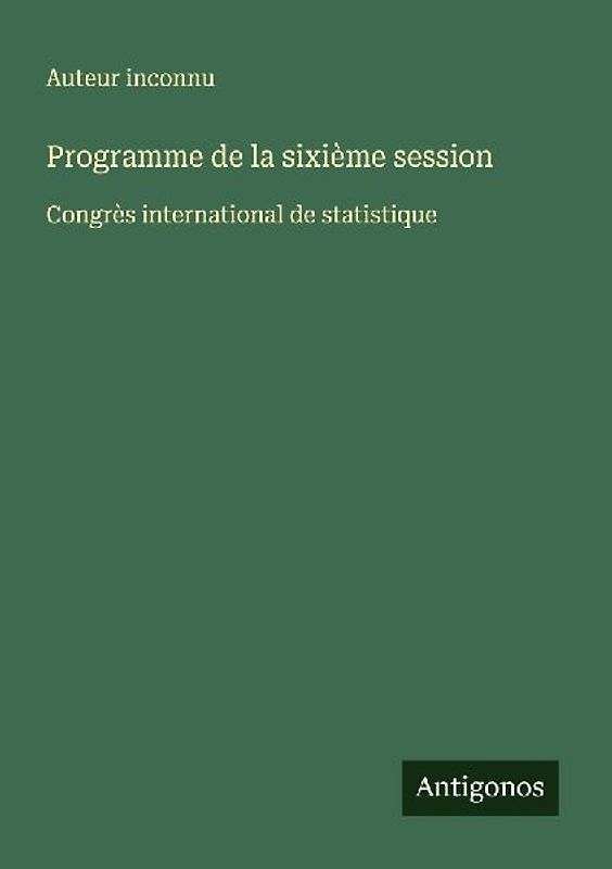Programme de la sixième session