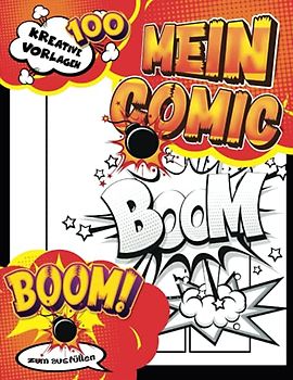 Anime Comic: Leere Comic-Buch-Vorlage zum Erstellen eigener Comics mit klassischem weißem Hintergrund, 3-6-Panel