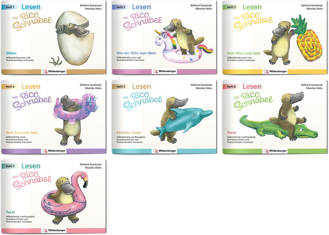 Paket – Lesen mit Rico Schnabel: Komplettbezug Hefte 1 - 7 (unsilbierte Ausgabe)
