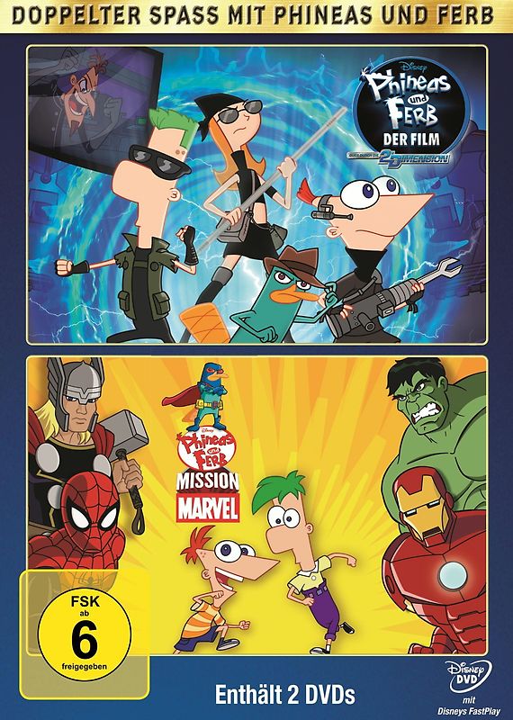 Phineas and Ferb - Der Film: Quer durch die 2. Dimension / Mission Marvel [2 DVDs] DVD