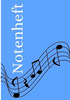 Notenheft: DIN A5 Notenlinienheft | 30 Seiten mit 12 Notenzeilen / Systeme pro Blatt | Papier 90g/m² | Musikheft mit Notenlinien