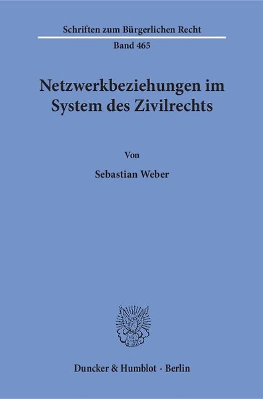 Netzwerkbeziehungen im System des Zivilrechts.