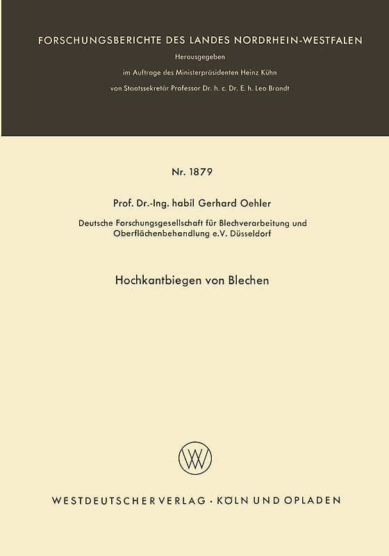 Hochkantbiegen von Blechen