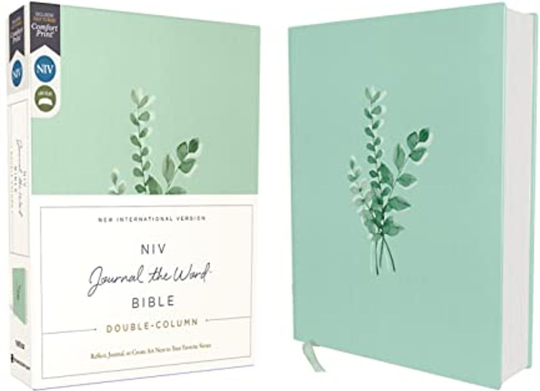 NIV, Journal the Word Bible, Double-Column, Cloth over Board, Teal, Red Letter, Comfort Print: Reflect, Take Notes, or Create Art Next to Your Favorite Verses