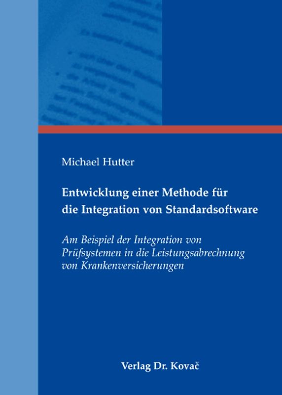 Entwicklung einer Methode für die Integration von Standardsoftware