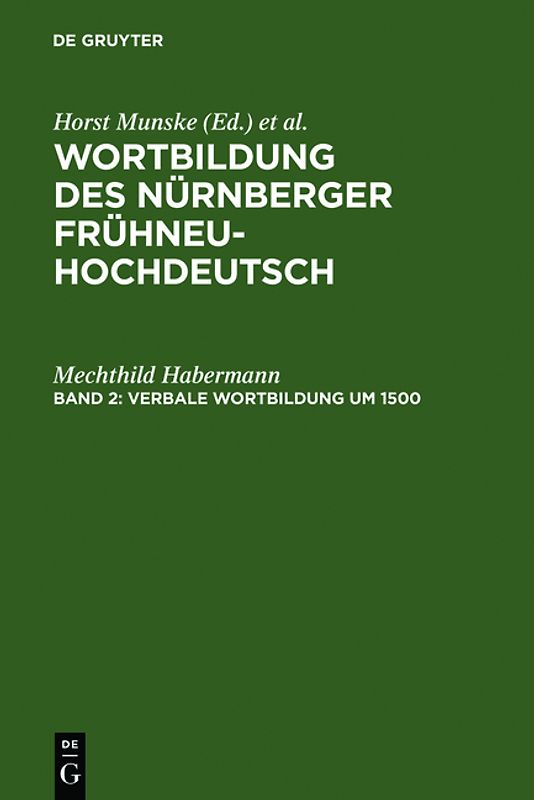 Wortbildung des Nürnberger Frühneuhochdeutsch / Verbale Wortbildung um 1500