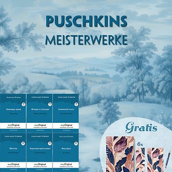 Puschkins Meisterwerke (6 Bücher + Audio-Online + exklusive Extras) - Frank-Lesemethode