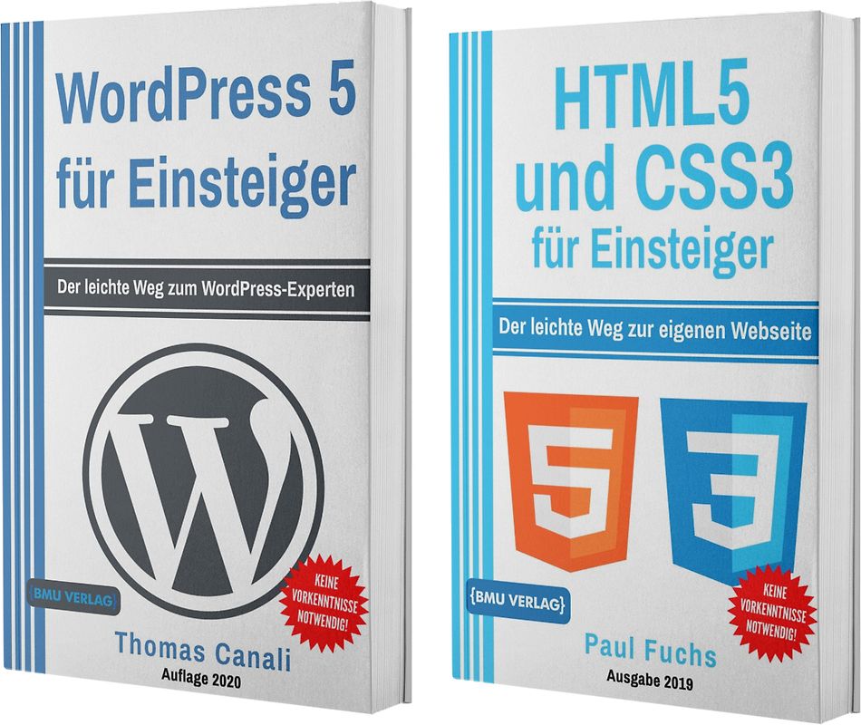 WordPress 5 für Einsteiger + HTML5 und CSS3 für Einsteiger (Taschenbuch)